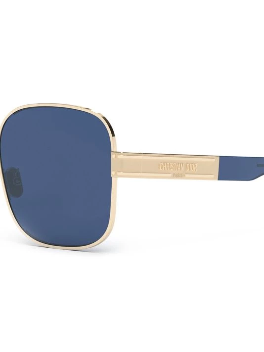 DiorSignature 60MM Square Sunglasses Shiny Gold Blue 5 DiorSignature 60MM Square Sunglasses Shiny Gold Blue - Image 3