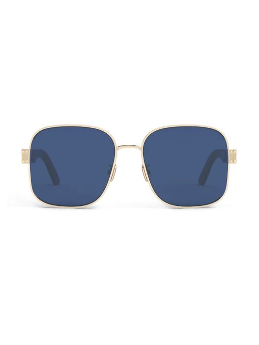 DiorSignature 60MM Square Sunglasses Shiny Gold Blue 8 DiorSignature 60MM Square Sunglasses Shiny Gold Blue - Image 6