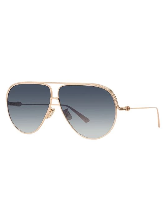 EverDior 65MM Aviator Sunglasses Blue 4 EverDior 65MM Aviator Sunglasses Blue - Image 2