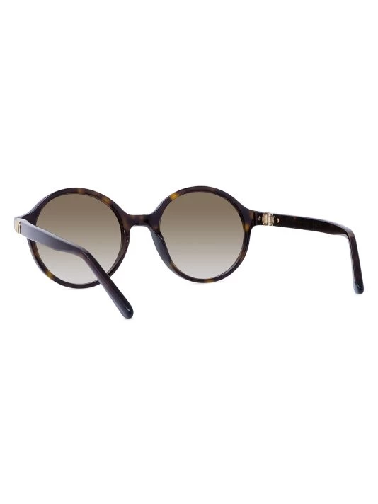 Dior 30Montaigne 51MM Round Sunglasses Dark Havana Brown 7 Dior 30Montaigne 51MM Round Sunglasses Dark Havana Brown - Image 5