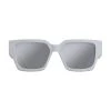 Dior CD SU 55MM White Rectangular Sunglasses