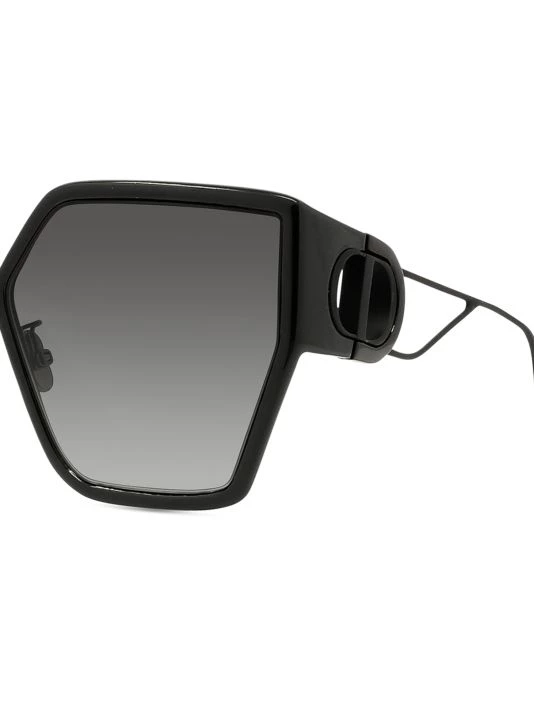 Dior 30Montaigne 61MM Butterfly Sunglasses Shiny Black Blue 5 Dior 30Montaigne 61MM Butterfly Sunglasses Shiny Black Blue - Image 3