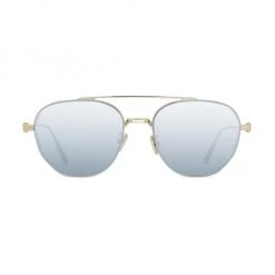 NeoDior 56MM Mirred Metal Round Aviator Sunglasses For Men